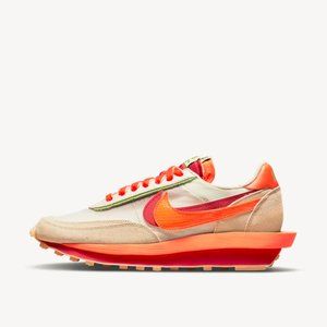 Nike x CLOT x sacai LDWaffle Orange Blaze Sneakers